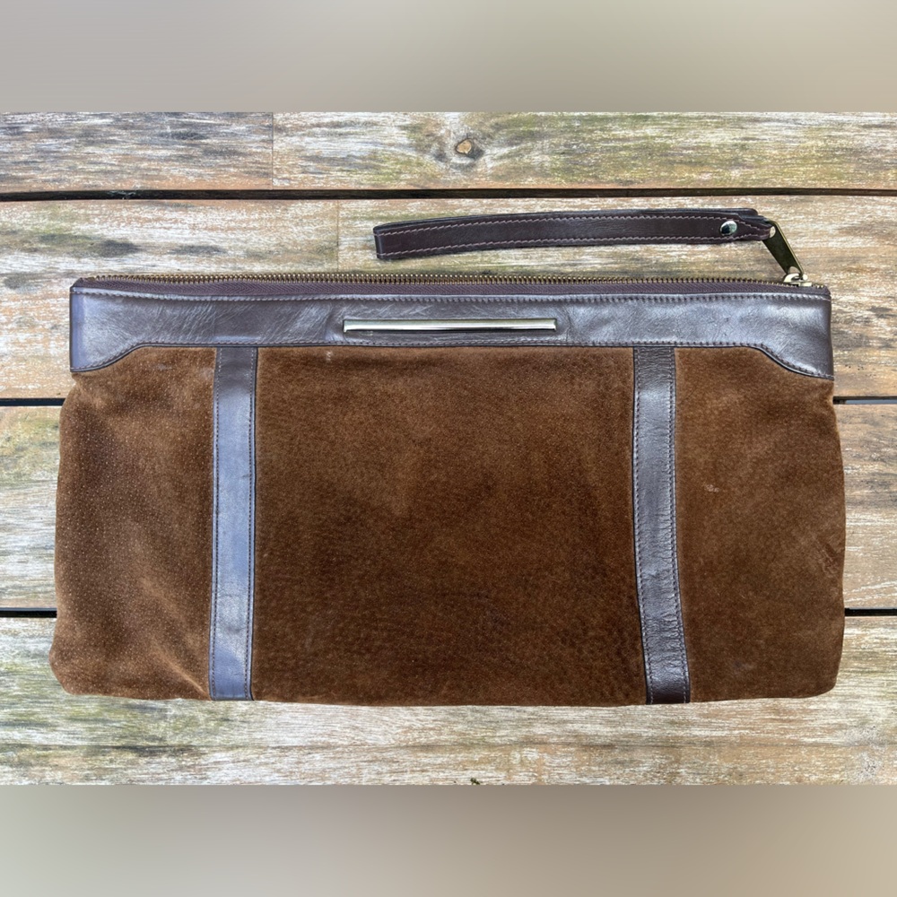 Phillippe Bags large clutch purse vintage suede